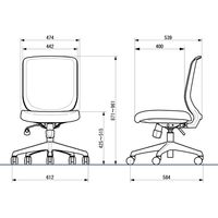 中央可鍛工業 事務用チェア グレー SC-R210-GL 1脚（取寄品）