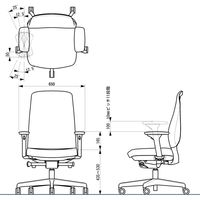 【肘のみ】中央可鍛工業 シルエットチェア用 可動肘 CC-3B 1組（取寄品）