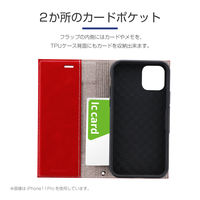 MSソリューションズ iPhone 11 Pro Max 薄型PUレザーフラップケース レッド LP-IL19PRIRD 1個