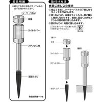 セーブ・インダストリー ソーラー式ガーデンライト SV-4564 1個