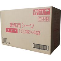 サノテック 業務用シーツMサイズ100枚SZF-W100 111096 1箱(4パック入)