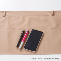 【DIY・飲食店向け】マスダ ビストロショートエプロン サイズF ブラウン bst-229y-14f 1着（直送品）