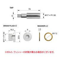 レックス オイルドレンリペアキット(M17xP1.5) RT06-1061-1715K 1セット（直送品）