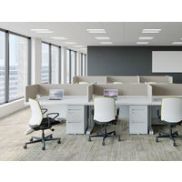 【組立設置込】内田洋行 カリッサ2 可動肘 クロス ナイロンキャスター ホワイトシェル グレー×リーフグリーン 1脚（直送品）