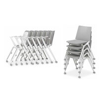 【設置込】コクヨ STACKA スタッカ 固定脚 肘付 ブラック×ホワイト K12-W011CZ-G4B6BK1 1脚（直送品）