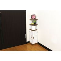 オスマック オスマック ルーバー扉のトイレコーナーラック ハイ BA-173　1台（直送品）