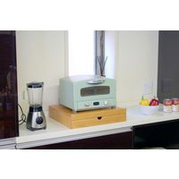 オスマック オスマック 天然木家電下スライドテーブル引き出し付き幅45ライトブラウン YSHK-45402LB　1台（直送品）