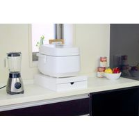 オスマック オスマック 天然木家電下スライドテーブル引き出し付き幅45ホワイト YSHK-45402W　1台（直送品）