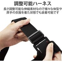 GoPro HERO9/8/7/6/5/MAX用 マウント チェスト型ハンズフリー撮影 着脱簡単 黒 AC-MBCH01BK エレコム 1個