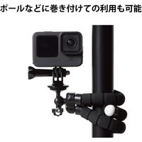 GoPro HERO9/8/7/6/5/MAX用 マウント 自撮り棒 フレキシブル 三脚 黒 AC-TPFL01BK エレコム 1個