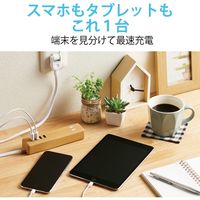 USBタップ 電源タップ 延長コード AC 2個口 USB A×4 1.5m オーク ECT-0415O エレコム 1個