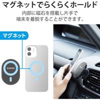 MagSafe対応 スマホホルダー 車載アクセサリー マグネット着脱 エアコン吹出し口 取付 ブラック P-CARS13BK エレコム 1個