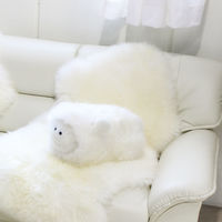 La joie ムートンクッション 羊クッション JOHN 白顔 日本製（直送品）