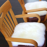 ムートンクッション クラフト 40×40cm シナモン（直送品）