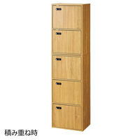 ストア・エキスプレス 木製簡易ロッカー(ダイヤル錠) 幅41×奥行29cm 2段 18836-10 1台 61-830-63-1（直送品）