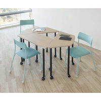 ストア・エキスプレス キャスター付きミーティングテーブル グレーオーク 23345-110 1台 61-830-85-1（直送品）