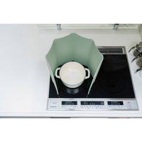 ビーワーススタイル すっきり暮らす油はねガード IH専用 パネル6枚タイプ 日本製 グリーン AB-170020S 1個（直送品）