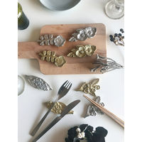 キーストーン 箸置き 9cm アルミフラワー ポピー アルミニウム シルバー 404335 1個（直送品）