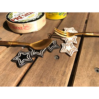 キーストーン 箸置き 8.5cm BONE 3スター 水牛の骨 ホワイト 404389 1個（直送品）