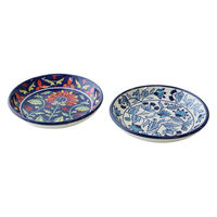 トモ・コーポレーション カレー&パスタ皿 22cm 深皿 プリヤ ストーンウェア ブルーガーデン 407124 1個（直送品）