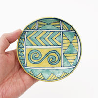 トモ・コーポレーション 豆皿 11.5cm プリヤ ストーンウェア イエロータイル 407138 1個（直送品）