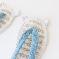 トモ・コーポレーション スリッパ コットンサンダル アニマル 耳付き ハンドメイド シロクマ 423381 1個（直送品）