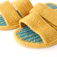 トモ・コーポレーション スリッパ コットンサンダル アーチ型 ハンドメイド イエロー 423404 1個（直送品）