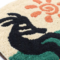 トモ・コーポレーション 玄関マット 40×40cm 室内 ココペリサン 428150 1個（直送品）