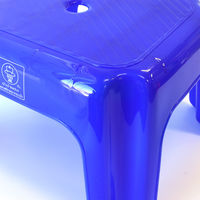 トモ・コーポレーション スツール 座面高18.5cm スタッキング可能 プラスチック ブルー 432320 1個（直送品）