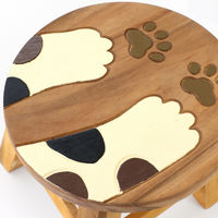 トモ・コーポレーション スツール 座面高25~26cm キャットハンズ 天然木 433203 1個（直送品）