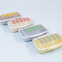 イエロースタジオ お弁当箱 プラッドドームランチボックス1段 500ml グリーンブルー 439595 1個（直送品）