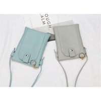 ウィキャン スマホショルダー スマホポシェット チャック ポケット グレー 457250 1個（直送品）