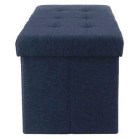 不二貿易 収納スツール ベンチタイプ テーブルにもなる収納スツール ネイビー 477848 1個（直送品）