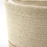 トモ・コーポレーション かご コニカルジュートバスケット ハンドル付き 深型 ホワイト 477898 1個（直送品）