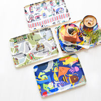 合同会社ビランク トレー RiCONIC 布張り 24cm トレイ グリーン 479580 1個（直送品）