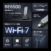 TP-LINK 無線LAN子機 BE6500 ハイパワーUSB Wi-Fi7 子機 ARCHER TBE400UH