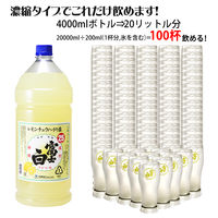 中野BC 富士白レモンチュウハイの素 25度 4L ペット 4本 リキュール 割り材 業務用 大容量
