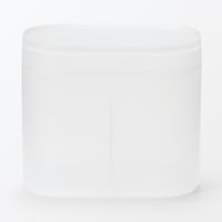 無印良品 再生ポリプロピレン入りコットン 綿棒ケース 蓋付 約１０７×７２×９１ｍｍ 1セット（1個×2） 良品計画