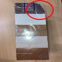 ダメージ画像有】ティッシュペーパー 200組 （5箱入） オリジナルティッシュ モカ 5カラー 1パック（5箱入） アスクル オリジナル（わけあり品）