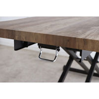 【軒先渡し】東馬 KRM 昇降テーブル 幅1200×奥行600×高さ240mm ブラウン 54686110 1台（直送品）