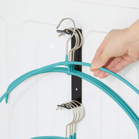 清水産業 ノンスリップハンガーがからみにくい収納フック ブラック 18818 1個（直送品）