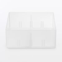 無印良品 ポリプロピレンデスク内整理トレー１ 約１００×１００×４０ｍｍ 1セット（1個×2） 良品計画
