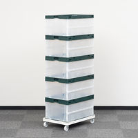 現場のチカラ Matakul 折りたたみコンテナ オープン型75Ｌ   使用済みクリアホルダーからつくった再生材10%配合 1台 オリジナル