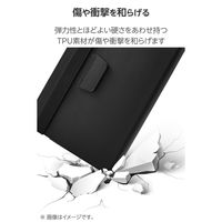 エレコム iPad mini ケース 8.3インチ(A17 Pro) ベルト付きフラップ TB-A25SPLF2BK 1個