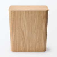 無印良品 木製ごみ箱 袋止めワイヤー付 角型 約幅２８．５×奥行１５×高さ３０．５ｃｍ 良品計画