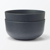 無印良品 レンジで使える ヤシの端材を使った ボウル ２個組 黒 良品計画