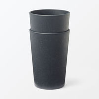 無印良品 レンジで使える ヤシの端材を使った カップ ２個組 黒 良品計画