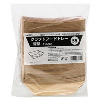 シモジマ HEIKO クラフトフードトレー 深型 SS 004537035 1セット(1セット(100枚入)×10)（直送品）