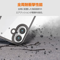 iPhone17 ケース ハイブリッド D3O(R) メタルステッカー付 チャコールグレー PM-A25AD3OFCCH エレコム 1個（直送品）