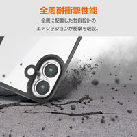 iPhone17 ケース ハイブリッド D3O(R) メタルステッカー付 ブラック PM-A25AD3OFCBK エレコム 1個（直送品）